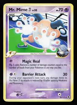 Mr. Mime E4 28/111 Rare Rising Rivals Pokemon Card - Image 1
