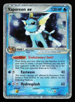Vaporeon ex 110/113 Ultra Rare EX Delta Species Pokemon Card - Image 1