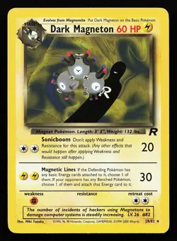 Dark Magneton 28/82 Rare Team Rocket Pokemon Card - Image 1