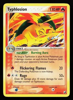 Typhlosion 17/115 Regular Rare EX Unseen Forces Pokemon Card - Image 1