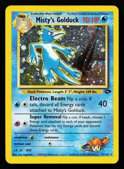 Misty's Golduck 12/132 Holo Rare Gym Challenge Pokemon Card - Image 1