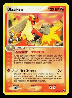 Blaziken 3/109 Rare EX Battle Stadium Pokemon Card - Image 1