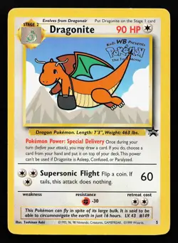 Dragonite (Movie Promo) 5 WOTC Black Star Promo Pokemon Card - Image 1