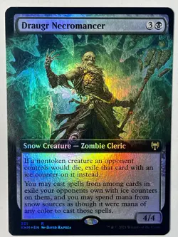 MTG FOIL Draugr Necromancer Extended Art - Kaldheim #351 NM - Image 1
