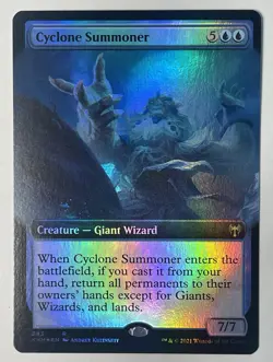 MTG Cyclone Summoner Extended Art Foil Kaldheim English (NM) - Image 1