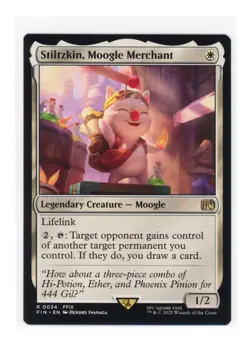 Stiltzkin, Moogle Merchant R 0034 Regular - Final Fantasy Magic MTG Card - NM - Image 1