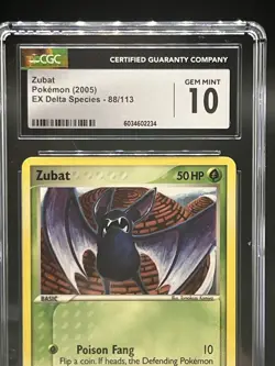 Pokemon Ex Delta Species 88 Zubat CGC 10 GEM MINT - Image 3