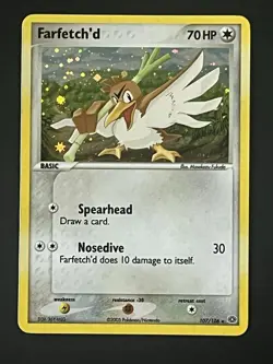 -Secret Rare- Farfetch’d 107/106 Ex Emerald Holo Lightly Played LP Pokemon TCG - Image 1