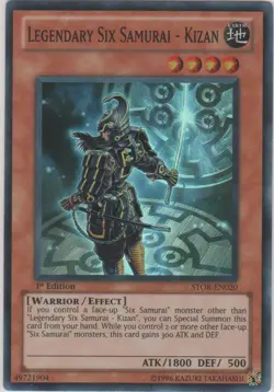 Yugioh! MP Legendary Six Samurai - Kizan - STOR-EN020 - Super Rare - 1st Edition - Image 1