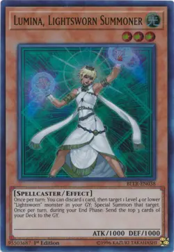 Yugioh! MP Lumina, Lightsworn Summoner - BLLR-EN038 - Ultra Rare - 1st Edition M - Image 1