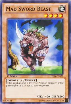 Yugioh! MP Mad Sword Beast - LCJW-EN027 - Common - 1st Edition Moderately Played - Image 1