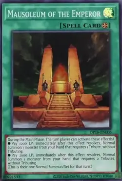 Yugioh! MP Mausoleum of the Emperor - OP16-EN006 - Super Rare - Unlimited Editio - Image 1