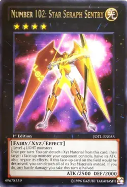 Yugioh! MP Number 102: Star Seraph Sentry - JOTL-EN053 - Rare - Unlimited Editio - Image 1