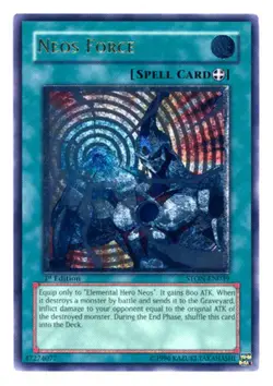 Yugioh! MP Neos Force - STON-EN039 - Ultimate Rare - 1st Edition Moderately Play - Image 1