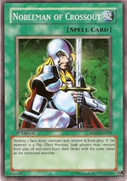 Yugioh! MP Nobleman of Crossout - SDDE-EN020 - Common - 1st Edition Moderately P - Image 1