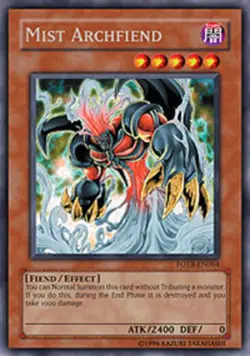 Yugioh! MP Mist Archfiend - FOTB-EN064 - Secret Rare - 1st Edition Moderately Pl - Image 1