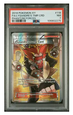 2014 POKEMON XY PHANTOM FORCES #118 FA/LYSANDRE'S TRUMP TMP. CRD CARD PSA 7 - Image 2