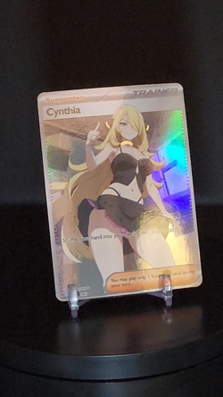 Cynthia HOLO Full Art Pokemon Anime Waifu DIY Trainer Art card SC043 - Image 2
