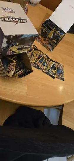 100 Packs Pokemon TEAM UP Booster Box 3-Card Dollar Tree Packs - Image 1