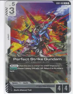 Gundam Card Game - Perfect Strike Gundam GD01-068 R Set of 4 - Near Mint/Mint - Image 1