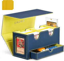 Card Deck Box for MTG, Double Deck Storage Box with 2 Commander Display & 1 Dice - Image 1