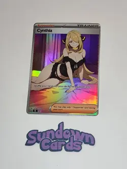Cynthia HOLO Full Art Pokemon Anime Waifu DIY Trainer Art card SC042 - Image 4