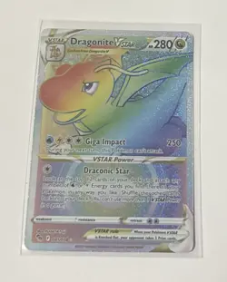 Pokemon Dragonite VSTAR Holo Rainbow Secret Rare Card 081/078 NM Condition - Image 1
