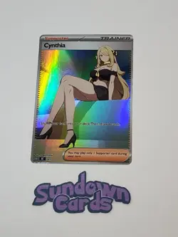 Cynthia HOLO Full Art Pokemon Anime Waifu DIY Trainer Art card SC041 - Image 1