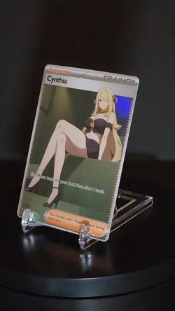 Cynthia HOLO Full Art Pokemon Anime Waifu DIY Trainer Art card SC041 - Image 2
