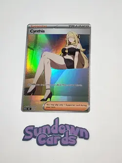 Cynthia HOLO Full Art Pokemon Anime Waifu DIY Trainer Art card SC041 - Image 3