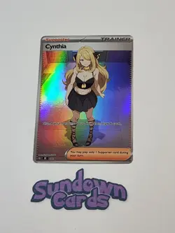 Cynthia HOLO Full Art Pokemon Anime Waifu DIY Trainer Art card SC040 - Image 1