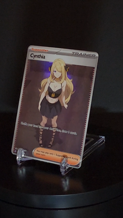 Cynthia HOLO Full Art Pokemon Anime Waifu DIY Trainer Art card SC040 - Image 2
