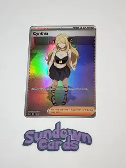 Cynthia HOLO Full Art Pokemon Anime Waifu DIY Trainer Art card SC040 - Image 3