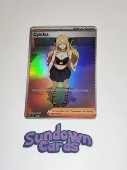 Cynthia HOLO Full Art Pokemon Anime Waifu DIY Trainer Art card SC040 - Image 4