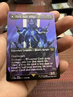 Cecil Dark Knight Borderless Surge Foil Final Fantasy Magic the Gathering Card - Image 1
