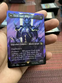 Cecil Dark Knight Borderless Surge Foil Final Fantasy Magic the Gathering Card - Image 2