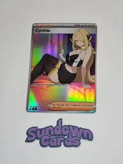 Cynthia HOLO Full Art Pokemon Anime Waifu DIY Trainer Art card SC039 - Image 1