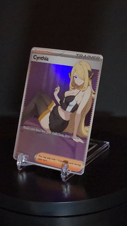Cynthia HOLO Full Art Pokemon Anime Waifu DIY Trainer Art card SC039 - Image 2