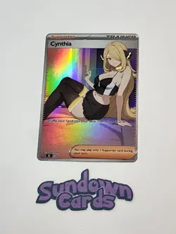 Cynthia HOLO Full Art Pokemon Anime Waifu DIY Trainer Art card SC039 - Image 3