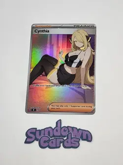 Cynthia HOLO Full Art Pokemon Anime Waifu DIY Trainer Art card SC039 - Image 4