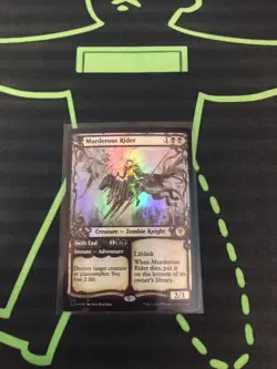 MTG Magic The Gathering Murderous Rider Foil Showcase Black Zombie Commander - Image 1