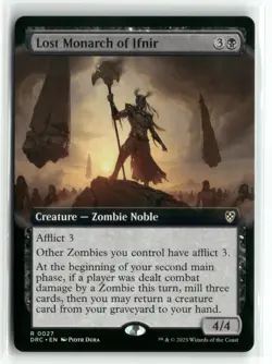 Lost Monarch of Ifnir 0027 Extended Art Commander: Aetherdrift DRC MTG Magic - Image 1