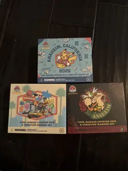 2025 Pokemon World Championships 2025 Anaheim Set Of 3 Coin Dice Marker Sets - Image 1
