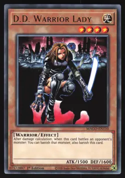 D.D. Warrior Lady - MAGO-EN110 - Gold Rare - 1st Edition Yugioh - Image 1