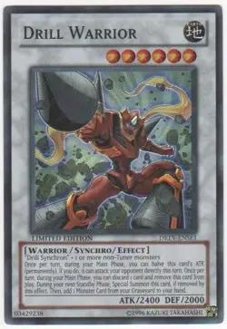 Yugioh! MP Drill Warrior - DREV-ENSE1 - Super Rare - Limited Edition Moderately - Image 1