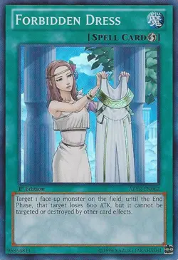 Yugioh! MP Forbidden Dress - ABYR-EN062 - Super Rare - 1st Edition Moderately Pl - Image 1