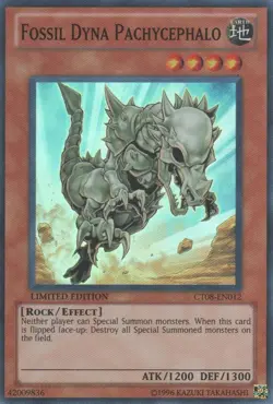 Yugioh! MP Fossil Dyna Pachycephalo - CT08-EN012 - Super Rare - Limited Edition - Image 1