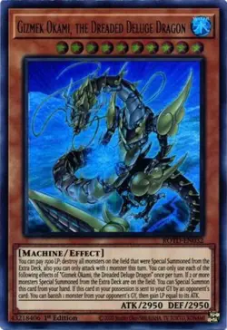 Yugioh! MP Gizmek Okami, the Dreaded Deluge Dragon - ROTD-EN032 - Ultra Rare - 1 - Image 1