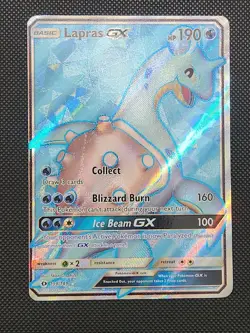 Pokemon Lapras GX Full Art Holo Ultra Rare Card 139/149 SM Base Set - Image 1