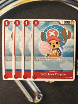 One Piece Card Game Tony Tony.Chopper ST01-006 Common - Red - Playset of 4- NM - Image 1